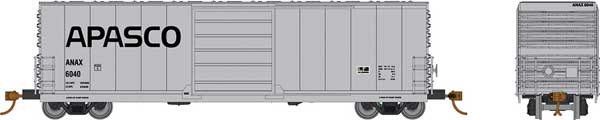 Rapido Trains Evans X72A Boxcar - Ready to Run -- APASCO - GE Leasing ANAX (gray, black) - RPI139010A