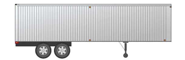 Rapido Trains Fruehauf 35' Integral-Post Volume Van Trailer - Assembled -- Painted, Unlettered (silver) - RPI403060