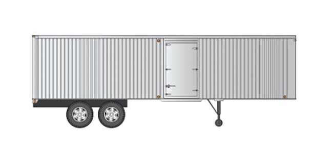 Rapido Trains Fruehauf 40' Exterior-Post Volume Van Trailer - Assembled -- Painted, Unlettered (silver) - RPI403062
