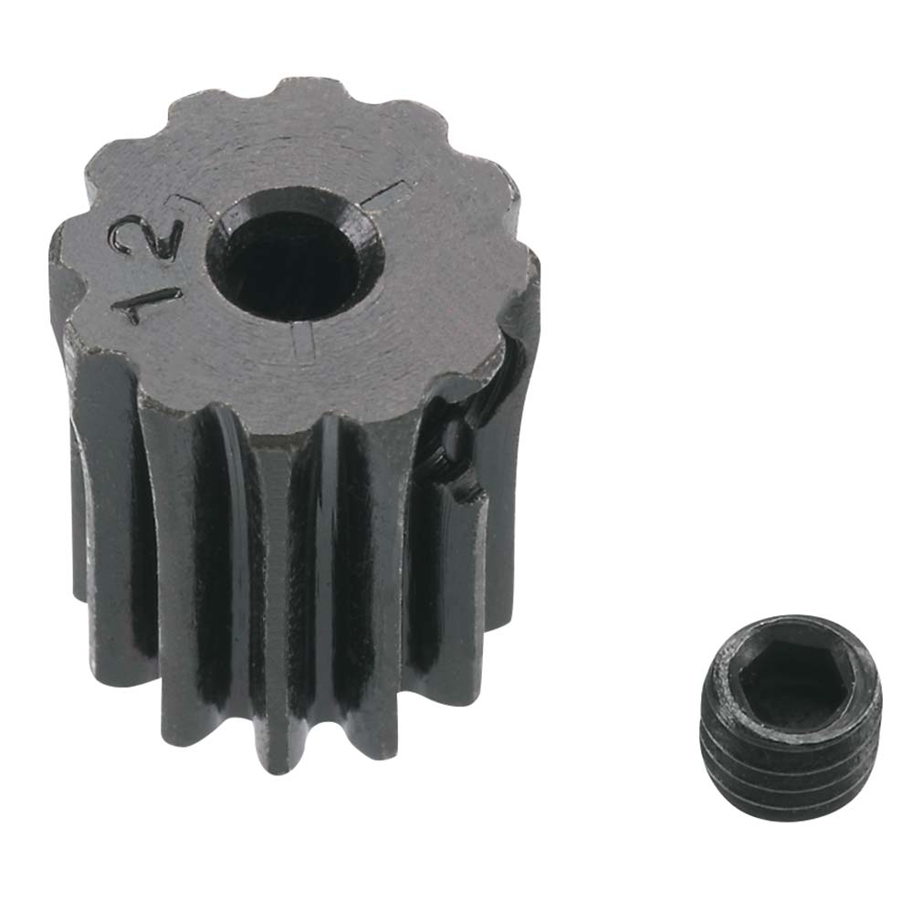 Robinson Racing Products Hard Blackened Steel Mini Pinion 2mm, .5 Mod 12T - RRP1812
