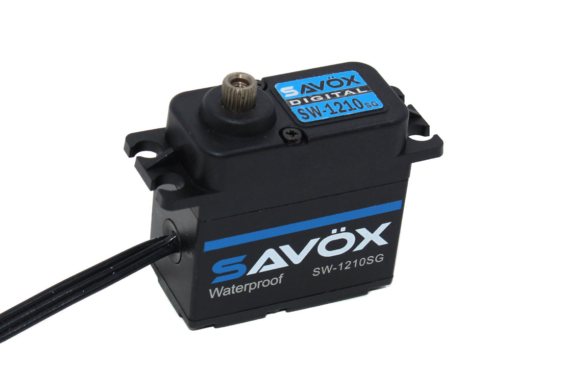 Savox Waterproof High Voltage Digital Servo 0.13sec / 444.4oz @ 7.4V - Black Edition - SAVSW1210SG-BE