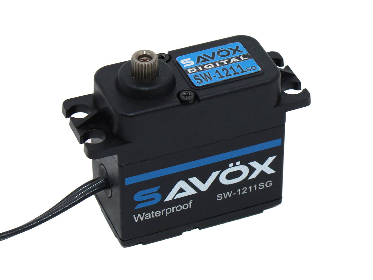 Savox Waterproof High Voltage Digital Servo 0.08sec / 347.2oz @ 7.4V - Black Edition - SAVSW1211SG-BE