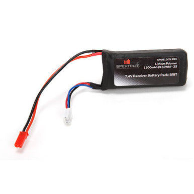 Spektrum 7.4V 1300mAh 2S 5C Li-Po Receiver Battery; JST-RCY