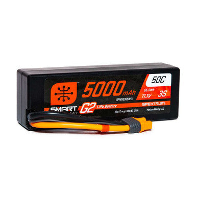 Spektrum 5000mAh 3S 11.1V Smart G2 LiPo 50C Hard Case; IC3