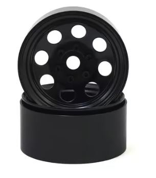 Max Speed Technology SSD RC 8 Hole 1.9 Steel Beadlock Wheels (Black) - SSD00268