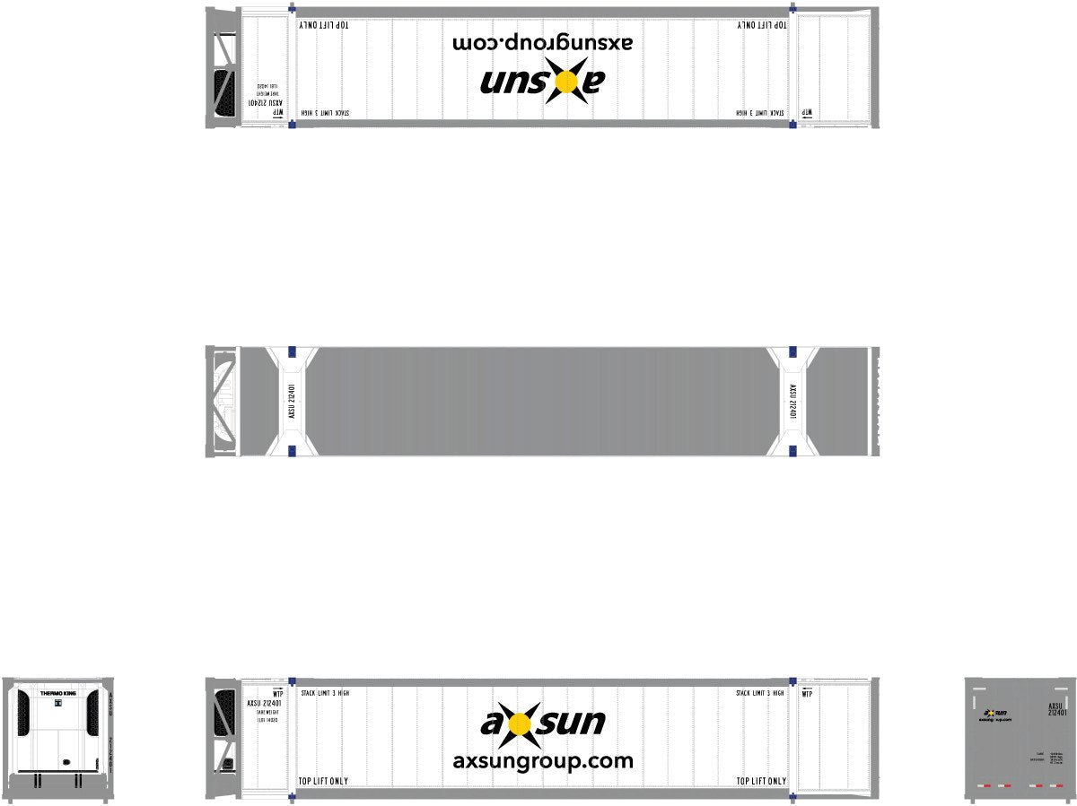 Scaletrains Axsun logo/ axsungroup 3-Pack 212402, 212405, 212410 - SXT10286