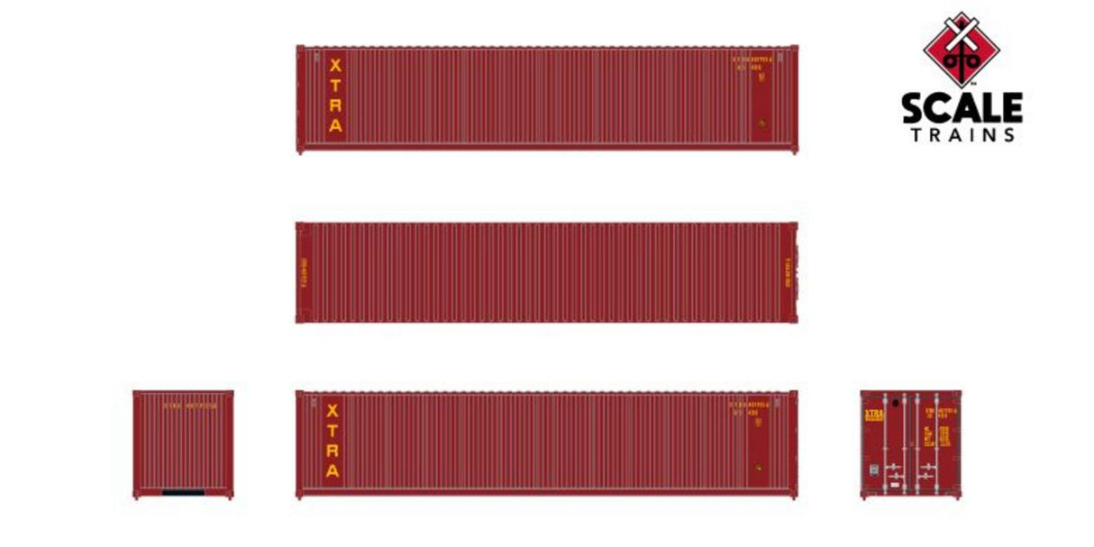 Operator HO 40' Square Corrugated Dry Container - Xtra 3-Pack #4017966, 4045079, 4097745