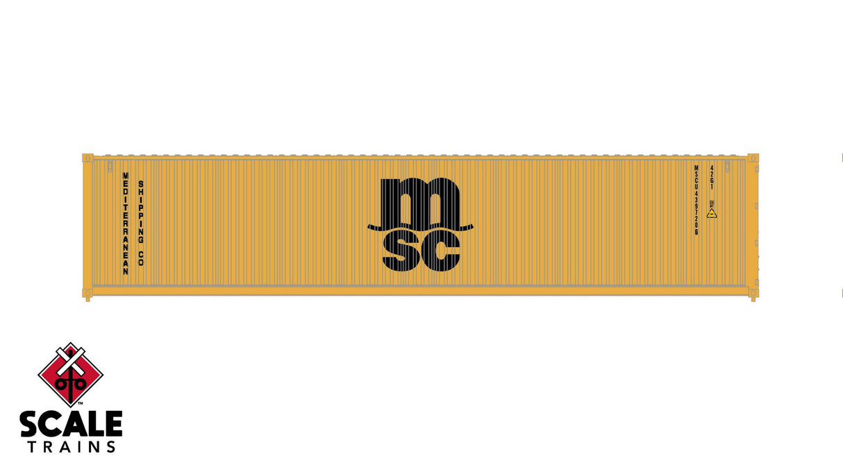 Operator HO 40' Modern Angled Corrugated Dry Container - MSC - Single #4397206