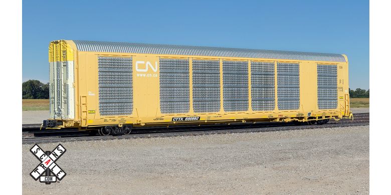 Scaletrains SXT32681 Rivet Counter N Scale Gunderson Multi-Max Autorack, Canadian National/White Logo/CTTX - SXT32681