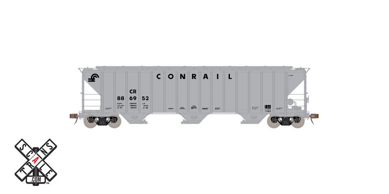 Scaletrains Rivet Counter HO Scale Pullman-Standard PS-2CD 4785 Covered Hopper, Conrail/Gray # 886952 - SXT33029
