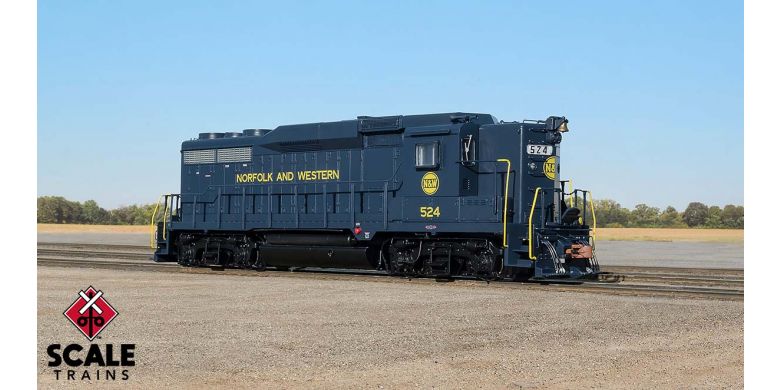 Scaletrains Rivet Counter HO Scale EMD GP30, Norfolk & Western/Pevler Blue / 555 / DCC & Sound Equipped - SXT33386