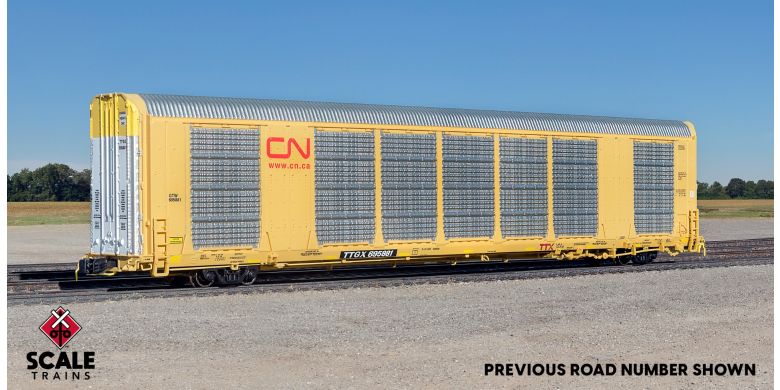 Scaletrains Rivet Counter N Scale Gunderson Multi-Max Autorack, Canadian National/Red Logo/TTGX #695829 - SXT33734
