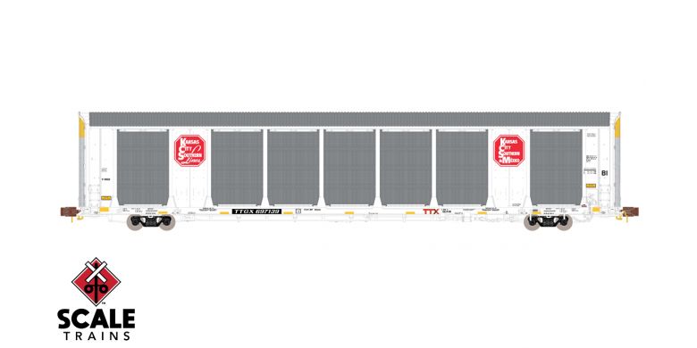 Scaletrains Rivet Counter N Scale Gunderson Multi-Max Autorack, Kansas City Southern/White/TTGX #697167 - SXT33751