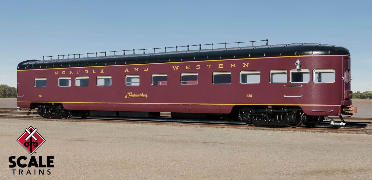Fox Valley HO Scale Pullman-Standard Pasenger Car Observation, N&W Powhattan Arrow #581