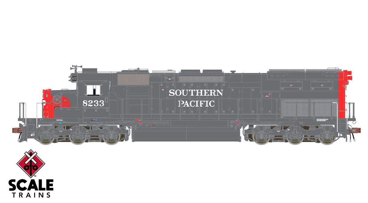 Rivet Counter HO EMD SD40T-2 - Southern Pacific (SP) As Delivered #8233 - DCC Ready