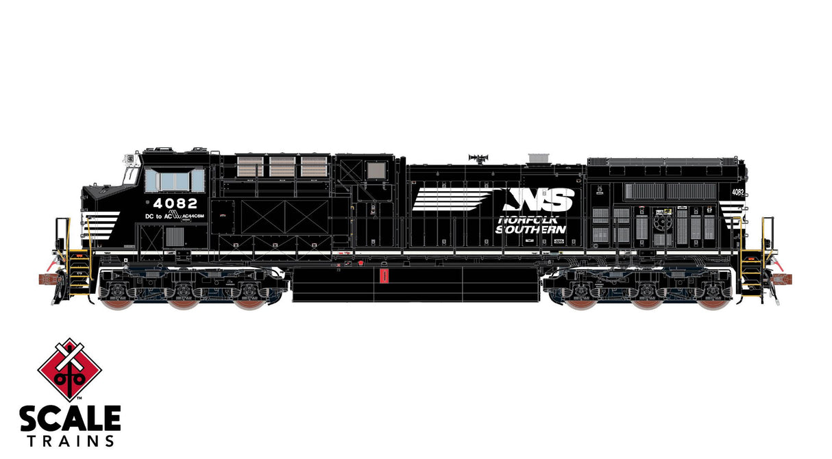 Rivet Counter HO Scale GE AC44C6M DCC Ready - Norfolk Southern / NS - Horsehead - DC to AC Sinewave Logo #4082