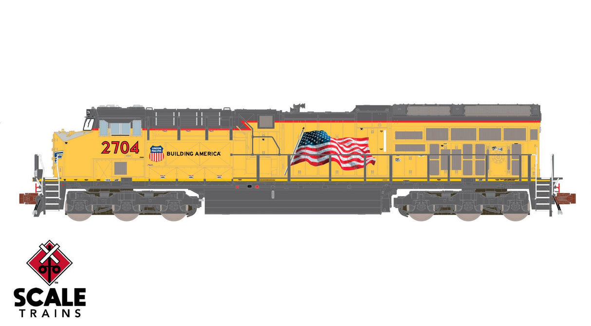 Scaletrains Rivet Counter N Scale GE C45AH - Union Pacific/Building America #2704 w/DCC & Sound