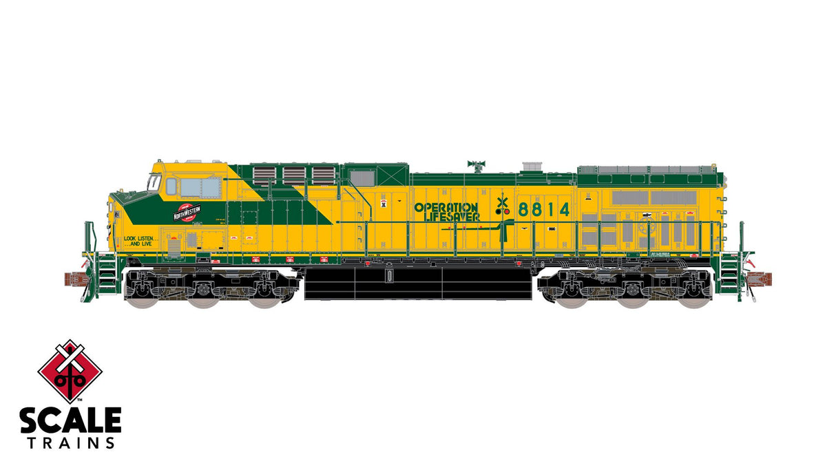 Rivet Counter N Scale GE AC4400 DCC Ready - Chicago & North Western / CNW Operation Lifesaver #8814