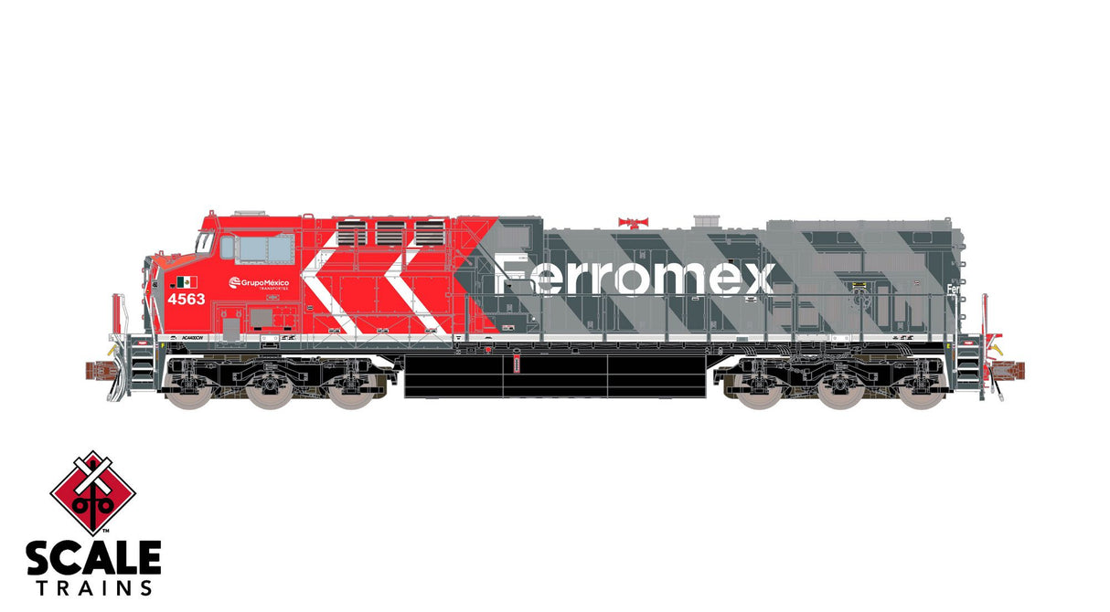 Rivet Counter N Scale GE AC4400 w/DCC/Sound - Ferromex / FXE - Zebra #4563
