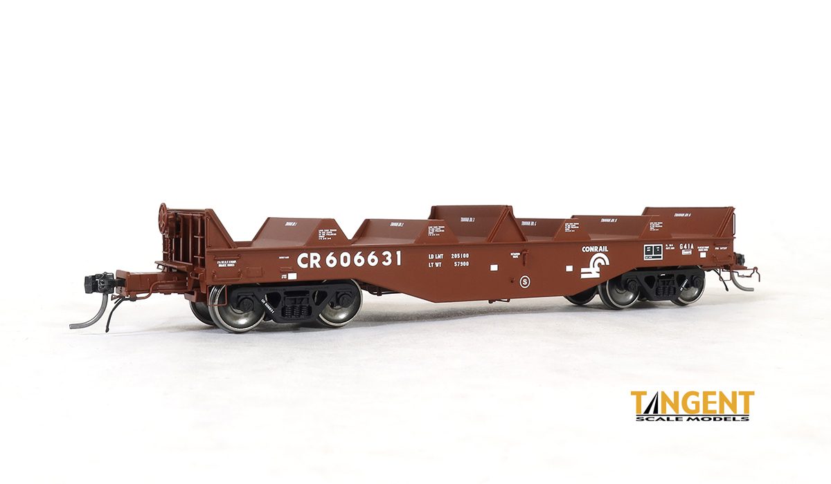Tangent Scale Models Conrail (CR) "G41A Repaint 1997" w/o Hoods PRR Shops G41A Coil Car #606631 - TAN27013-06