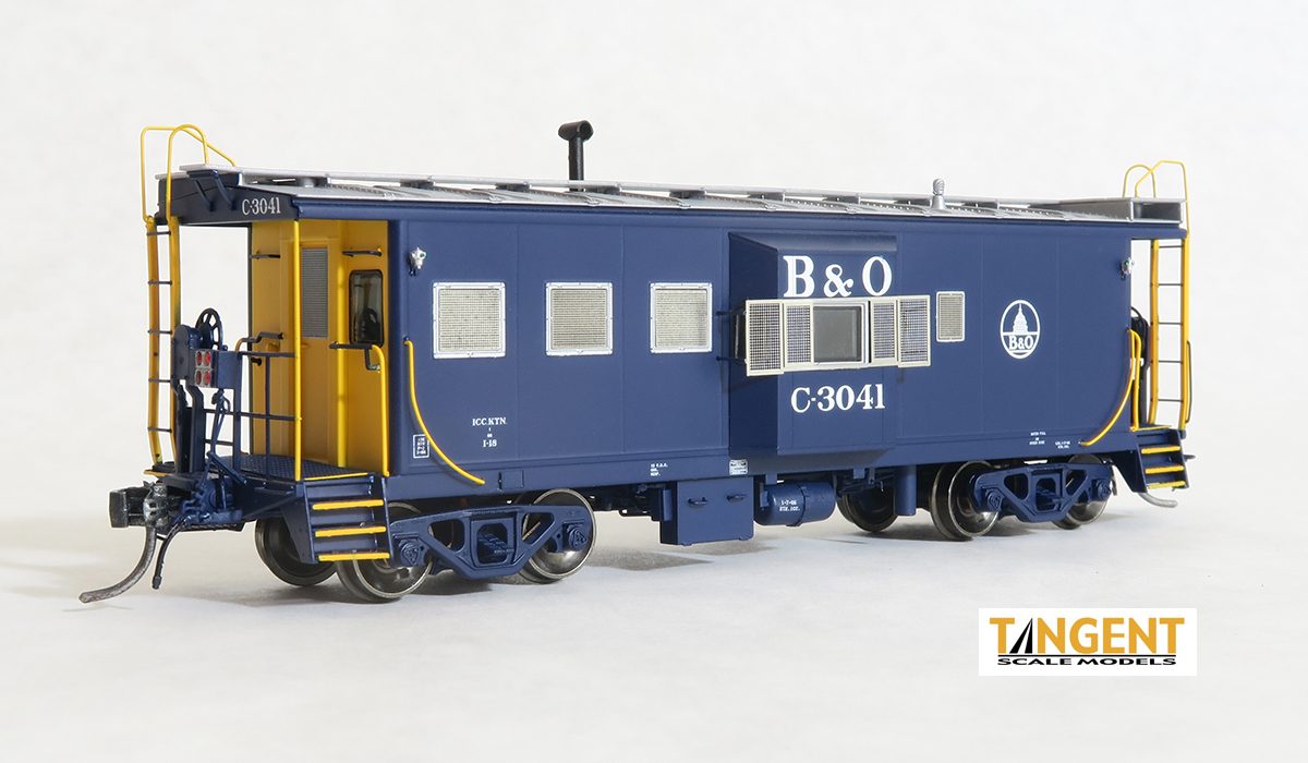 Tangent Scale Models Baltimore & Ohio (B&O) "Original Blue 1968+" ICC B&O I-18 Steel Bay Window Caboose #C-3006 - TAN60010-07