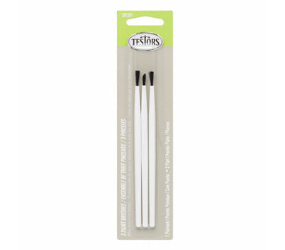 Testors TES281201 3 Piece Economy Assorted Brush Set - TES281201