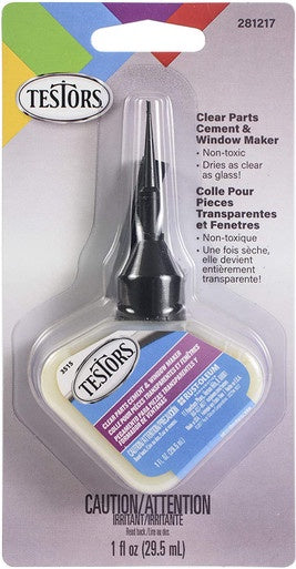 Testors Clear Parts Cement and Window Maker, 1oz - TES281217