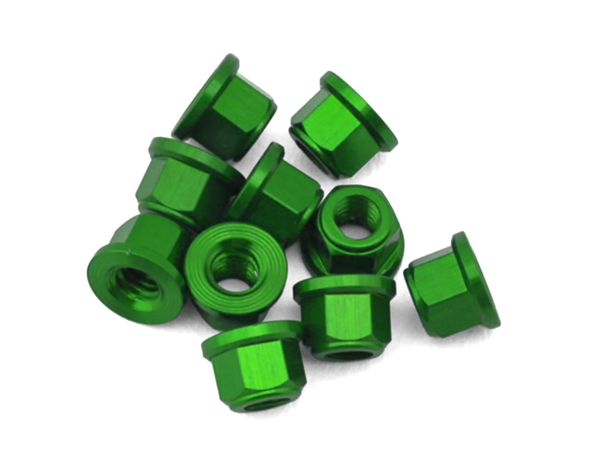 Treal Hobby Axial SCX30 Aluminum 2mm Wheel Nuts (Green) (10)