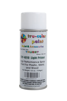 Tru-Color Paint Aerosol Spray Paint 4.5oz 135ml Can -- Gloss Light Primer - TUP4010