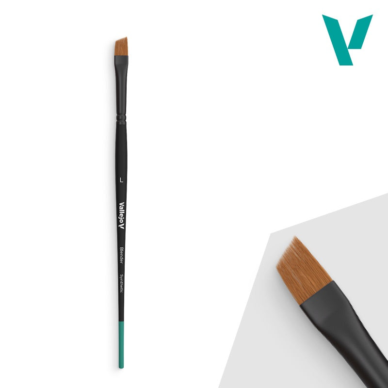 Vallejo B05003 Blender Series Flat Angled Synthetic Brush large