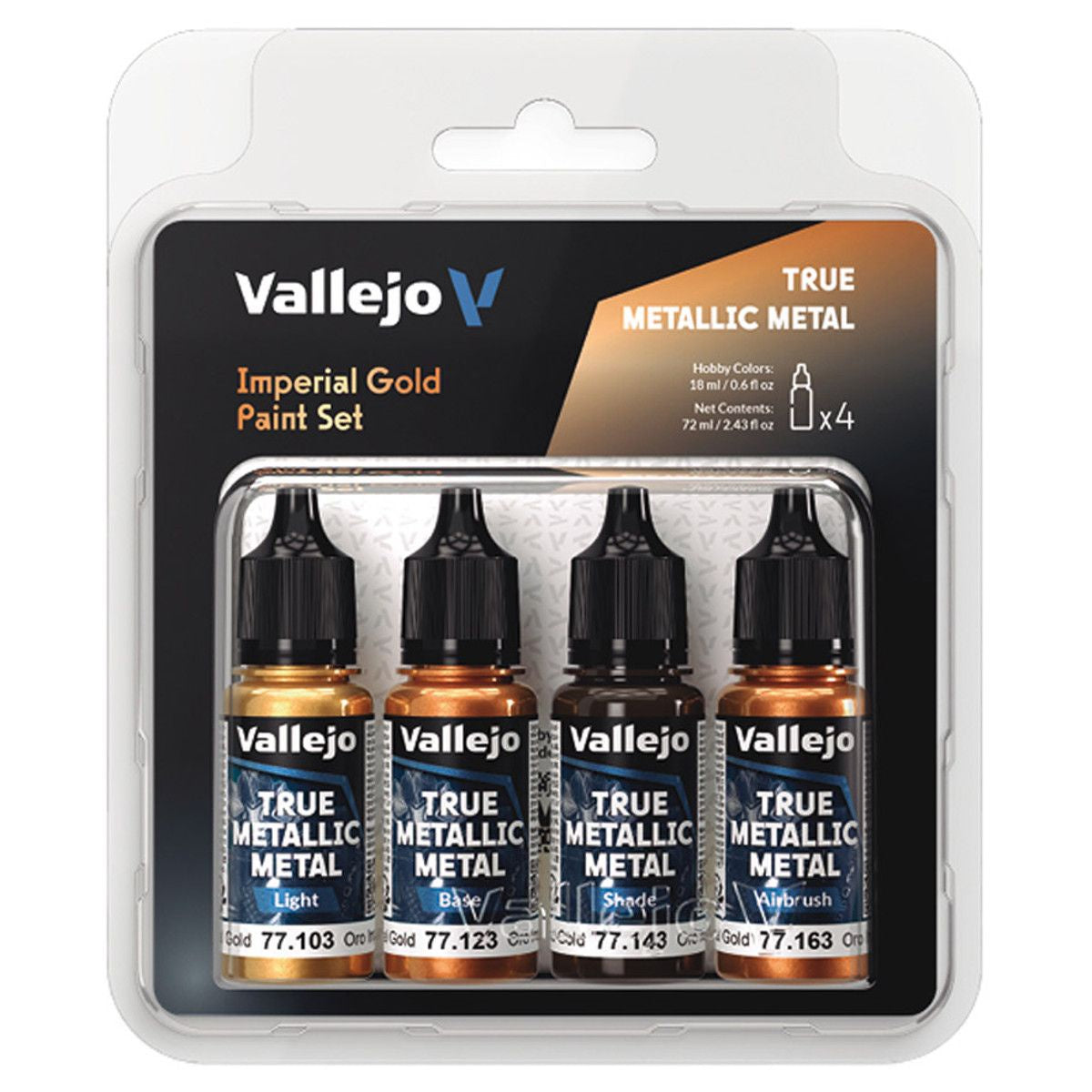 Vallejo 77.252 True Metallic Imperial Gold (4 colors)