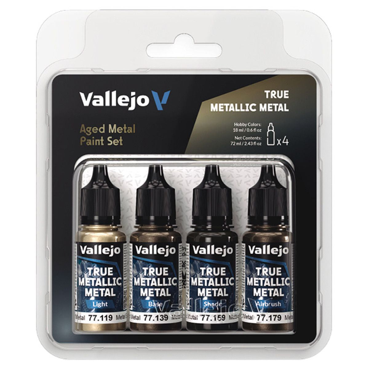 Vallejo 77.258 True Metallic Aged Metal (4 colors)