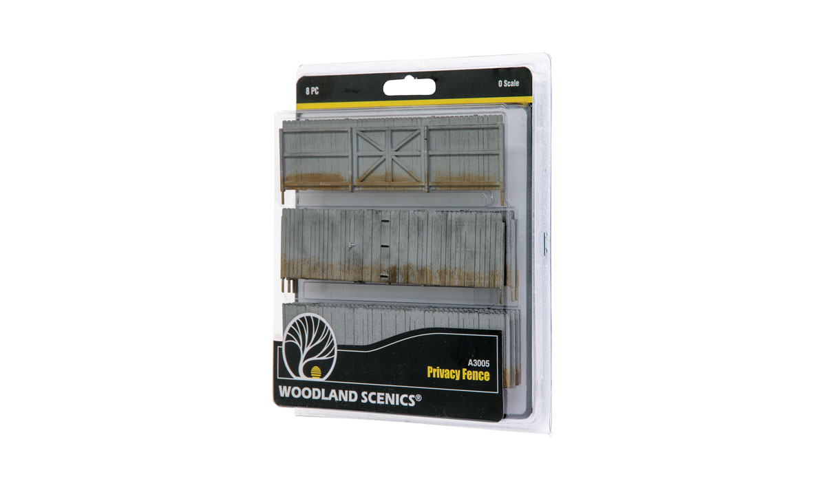 Woodland Scenics O Scale Privacy Fence - Kit with Gates, Hinges & Planter Pins -- Total Scale Length: 192' 58.5m - WOOA3005