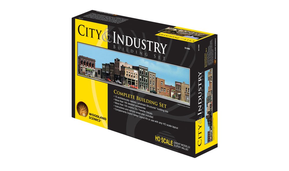 Woodland Scenics HO KIT City and Industry Building Set - WOOS1486