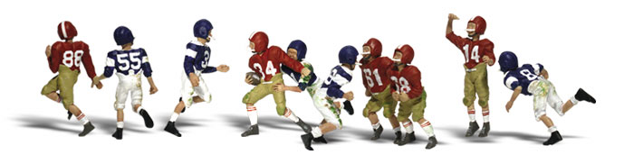Woodland Scenics Scenic Accents(R) -- Youth Football Players Playing 5-On-5 pkg(10) - WOOA1895