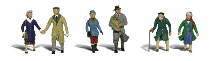 Woodland Scenics HO Couples in Coats - WOOA1900