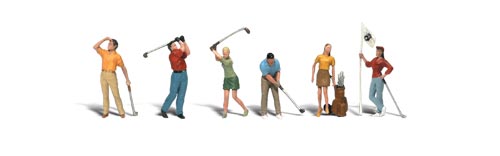 Woodland Scenics Scenic Accents(R) -- Golfers pkg(6) - WOOA1907