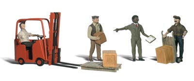Woodland Scenics HO Workers w/Forklift - WOOA1911