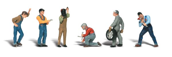 Woodland Scenics Auto Mechanics - Scenic Accents(R) -- pkg(6) - WOOA1914