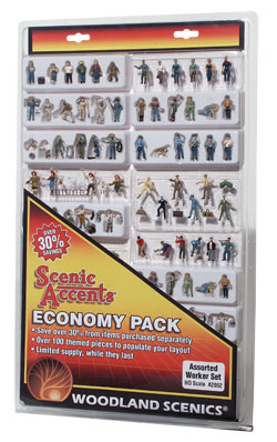 Woodland Scenics HO Economy Figure Assortment, Workers - WOOA2052