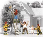 Woodland Scenics WOOA2151 Firemen to the Rescue - Scenic Accents(R) -- pkg(4) - WOOA2151