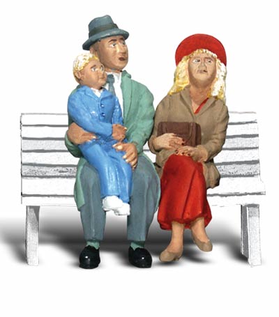 Woodland Scenics Accents(R) G Scale Figures -- The Sitting Seymores - WOOA2535