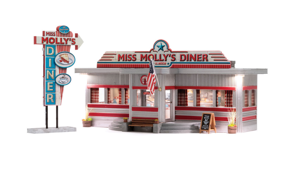 Woodland Scenics N Built-&-Ready(R) - Assembled -- Miss Molly's Diner - WOOBR4956