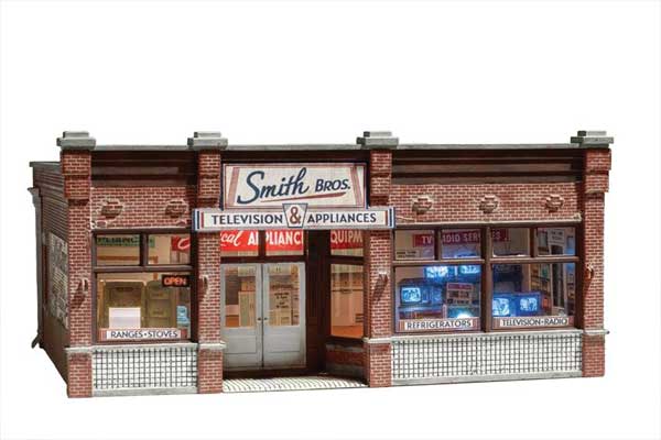 Woodland Scenics BR5069 HO-Scale Smith Brothers TV & Appliance Store - Built-&-Ready(R) -- Assembled - WOOBR5069