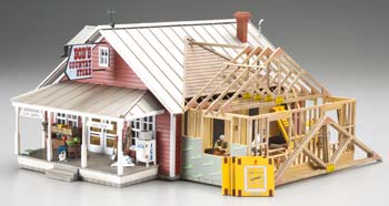 Woodland Scenics O Scale: Country Store Expansion - Built-&-Ready Landmark Structures(R) -- Assembled - 13-1/8 x 11" 33.3 x 27.9cm - WOOBR5845