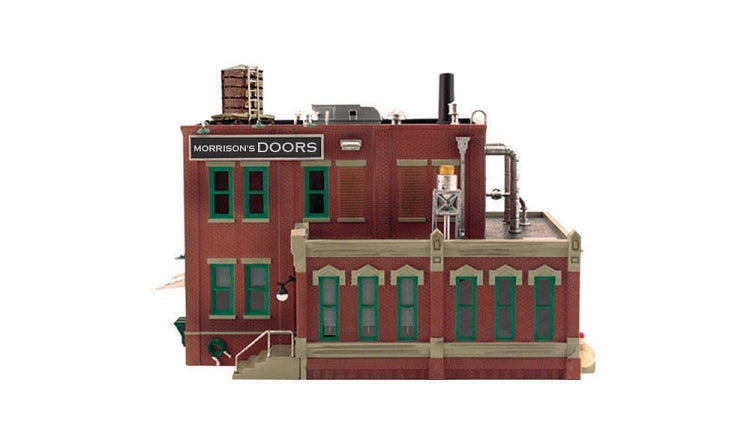 Woodland Scenics O Scale Morrison Door Factory - Built-&-Ready Landmark Structures(R) -- Assembled - 11-7/8 x 10-7/16 x 10-1/16" 30.2 x 26.5 x 25.6cm - WOOBR5848