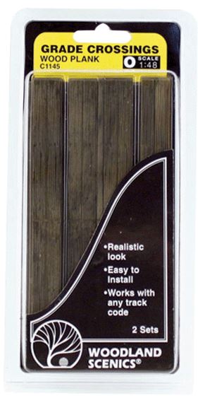 Woodland Scenics O Scale Wood Grade Crossing -- pkg(2) - WOOC1145
