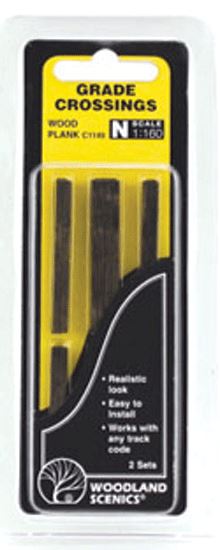 Woodland Scenics Wood Grade Crossing -- pkg(2) - WOOC1149