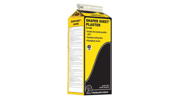 Woodland Scenics Shaper Sheet(TM) Plaster -- 1/2-Gallon 1.89L - WOOC1180