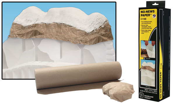 Woodland Scenics No-News Paper -- 12" x 100' 30.5cm x 30.5m - WOOC1188